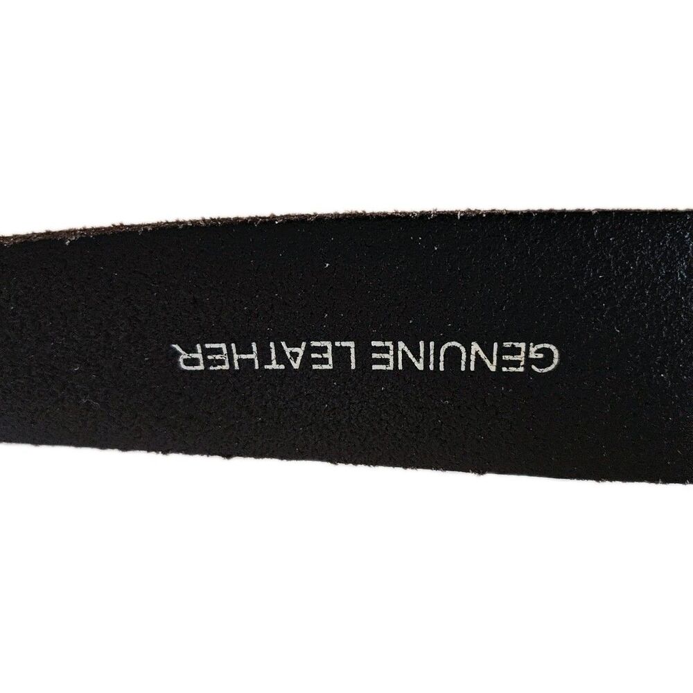 Fossil Black Leather Belt Size 32 - Picture 4 of 6